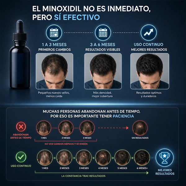 Cuánto tiempo debo usar el minoxidil?